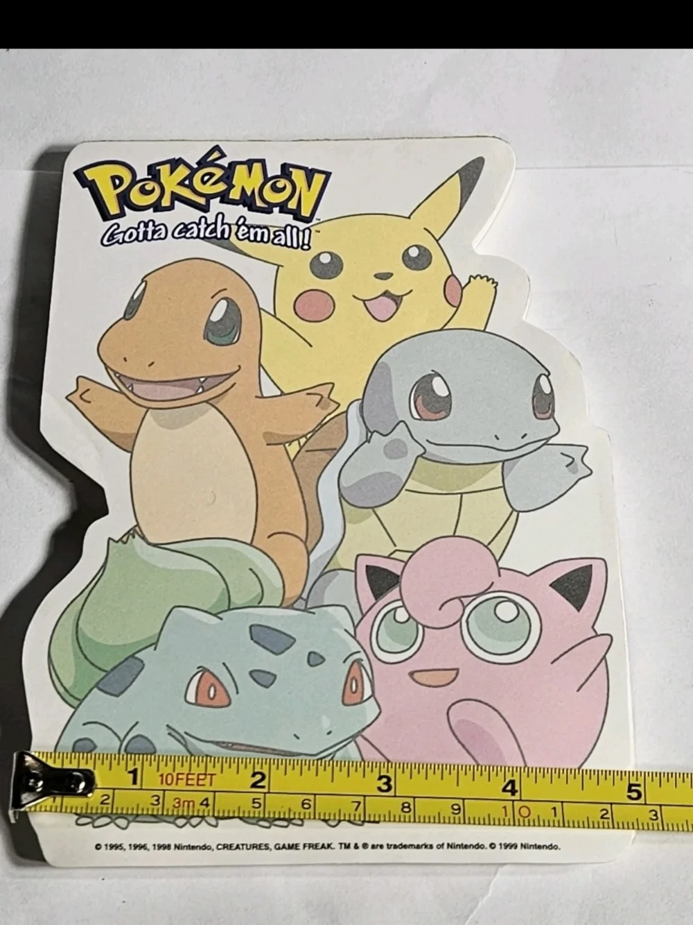 Pokemon Roseart Stationary Note Pad Charmander, Pickachu, Squirtle 1999 Vintage